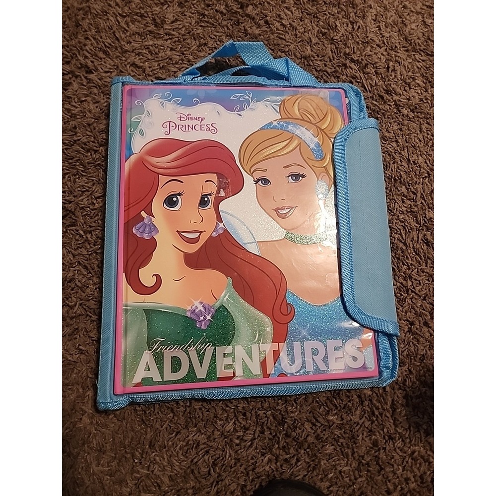 Disney Princess Storybook Magnetic Dress up Ariel & Cinderella Set/Tote - New